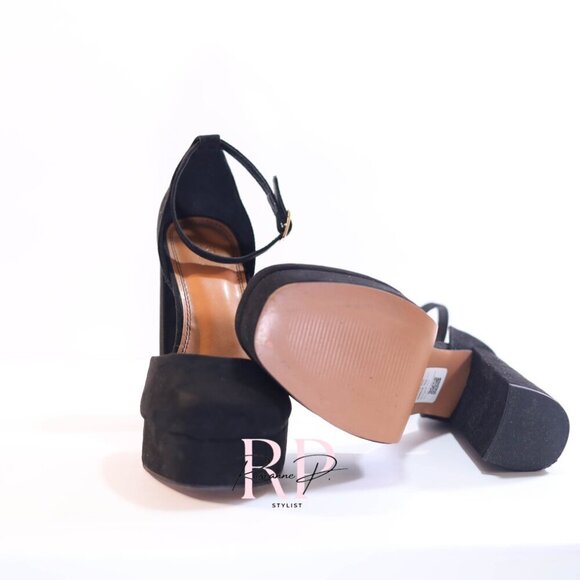 ASOS Women's Black Velvet Platform Heel SZ 7 NWOT - Picture 6 of 6